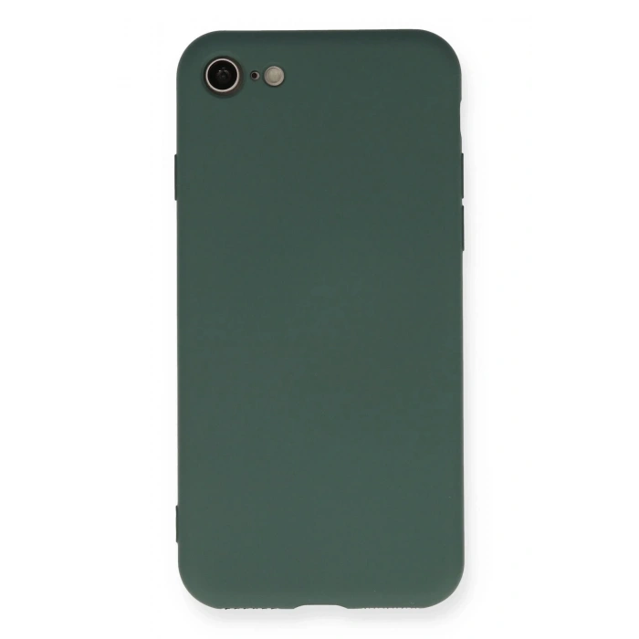 HarmonyAura  Iphone 7 Kılıf Nano Içi Kadife Silikon - Koyu Yeşil