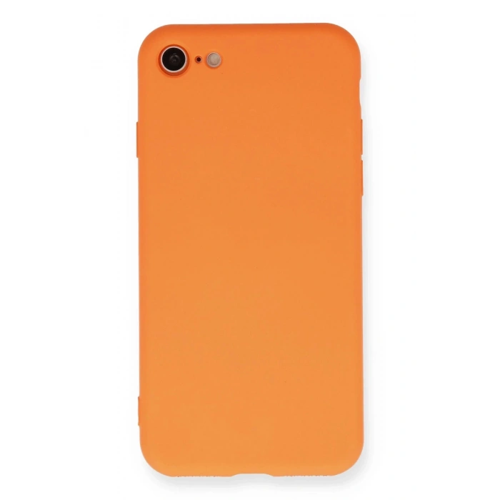 HarmonyAura  Iphone 7 Kılıf Nano Içi Kadife Silikon - Turuncu