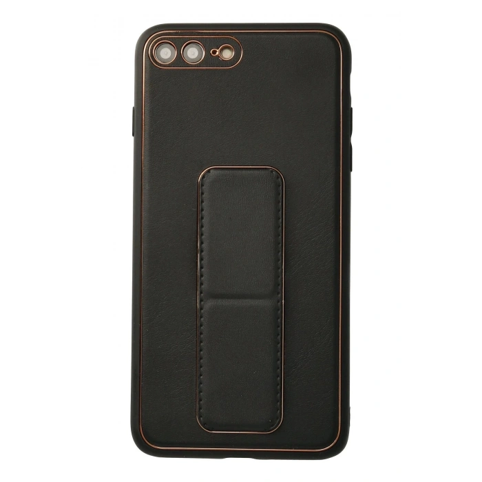 HarmonyAura  Iphone 7 Plus Kılıf Coco Deri Standlı Kapak - Siyah