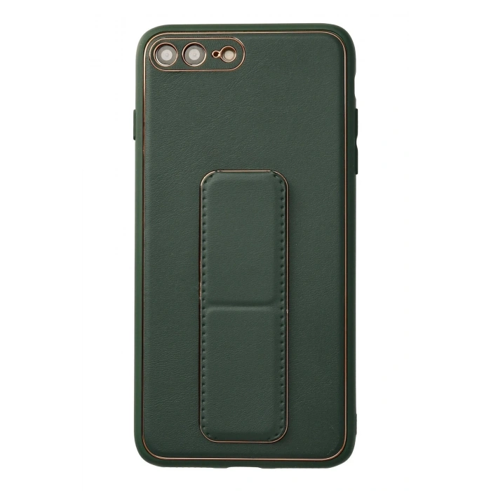 HarmonyAura  Iphone 7 Plus Kılıf Coco Deri Standlı Kapak - Yeşil