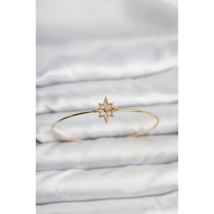 HarmonyAura Kutup Yıldızı Model Gold Renk Bileklik