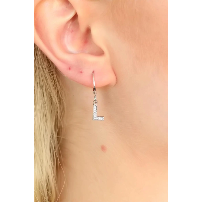 HarmonyAura L Harf Bayan Küpe