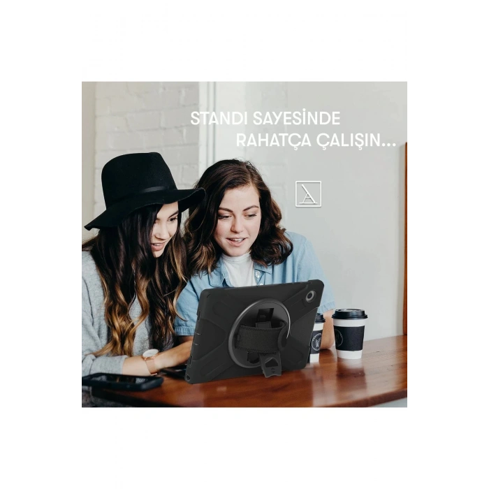 HarmonyAura  Lenovo M10 Hd X306f Kılıf Amazing Tablet Kapak - Siyah