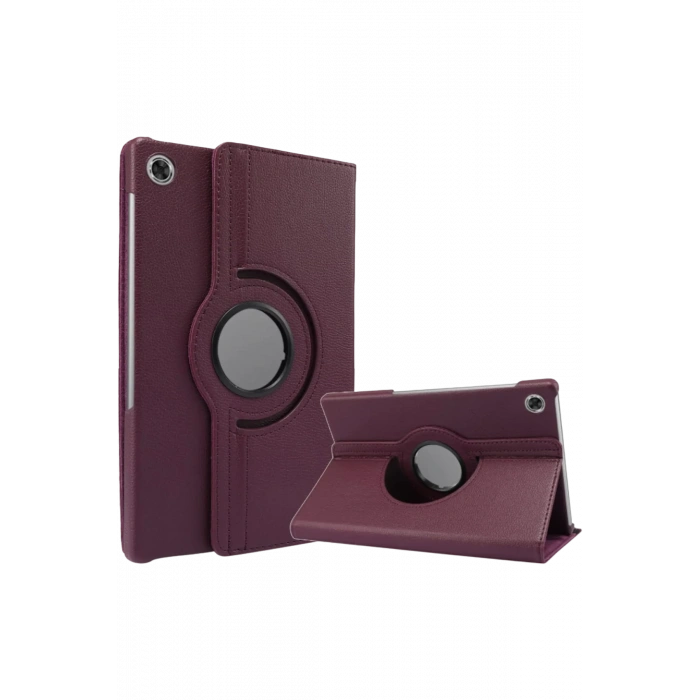 HarmonyAura Lenovo Tab M10 TB311FU Kılıf 360 Tablet Deri Kılıf - Mürdüm