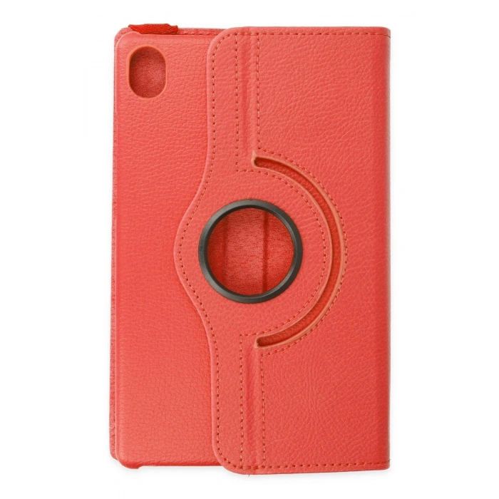 HarmonyAura  Lenovo Tab M8 Kılıf 360 Tablet Deri Kılıf - Kırmızı