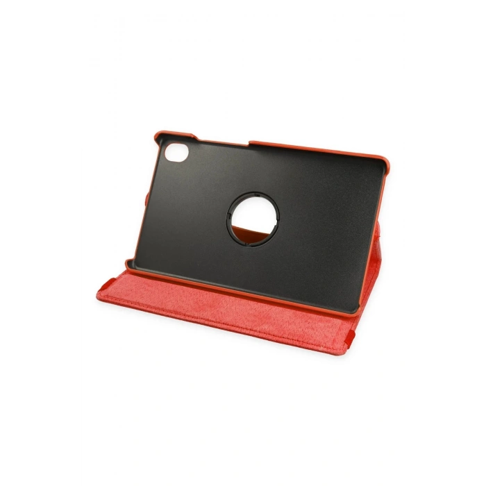 HarmonyAura  Lenovo Tab M8 Kılıf 360 Tablet Deri Kılıf - Kırmızı