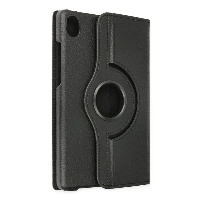 HarmonyAura  Lenovo Tab M8 Kılıf 360 Tablet Deri Kılıf - Siyah