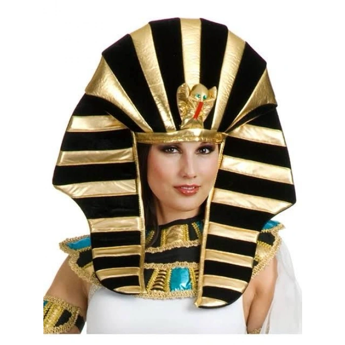 HarmonyAura Mısırlı Tutankamon Şapkası Kobra Yılan Figürlü