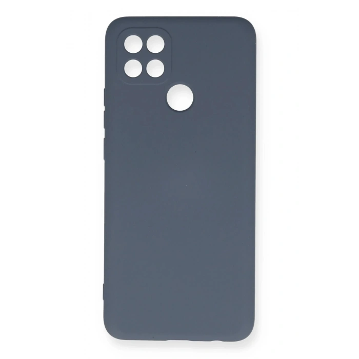 HarmonyAura  Oppo A15 Kılıf Nano Içi Kadife Silikon - Gri