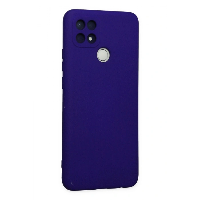 HarmonyAura  Oppo A15 Kılıf Nano Içi Kadife Silikon - Mor