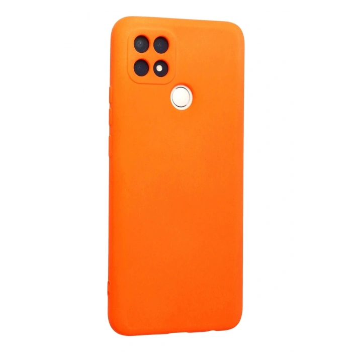 HarmonyAura  Oppo A15 Kılıf Nano Içi Kadife Silikon - Turuncu