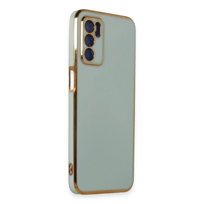 HarmonyAura  Oppo A16 Kılıf Volet Silikon - Açık Yeşil