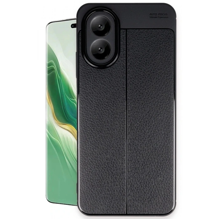 HarmonyAura  Oppo A38 Kılıf Auto Focus Kapak - Siyah