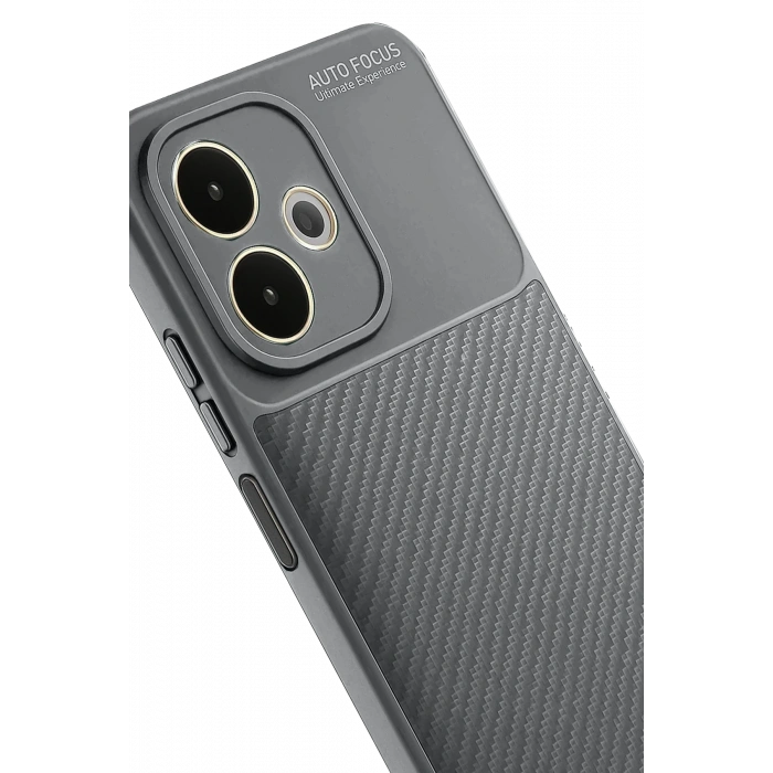 HarmonyAura Oppo A5 Pro 4G Kılıf Auto Focus Karbon Kapak - Gri