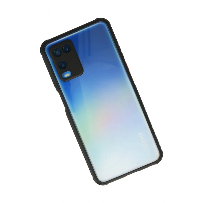 HarmonyAura  Oppo A54 4g Kılıf Miami Şeffaf Silikon - Siyah