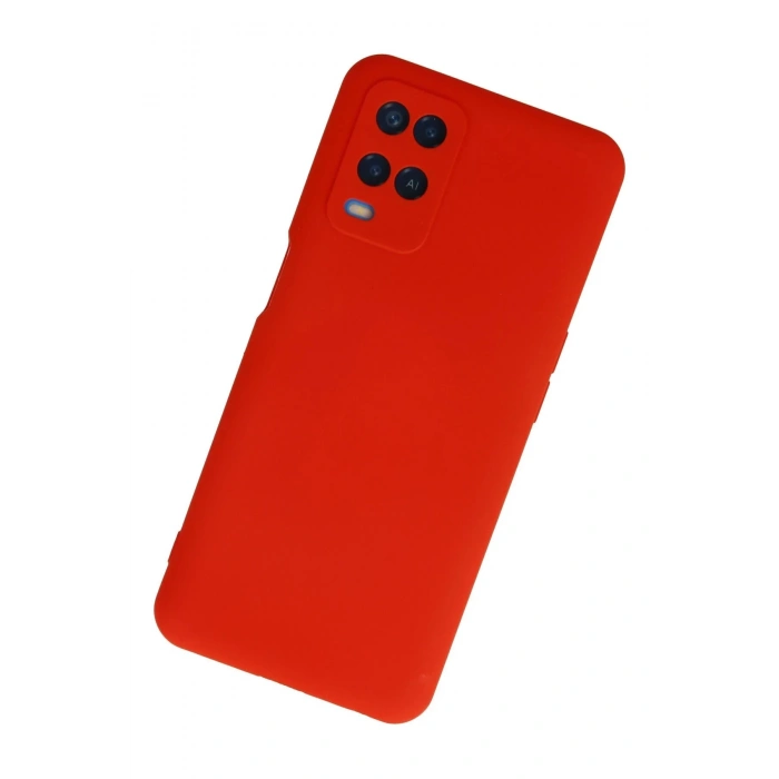 HarmonyAura  Oppo A54 4g Kılıf Nano Içi Kadife Silikon - Kırmızı