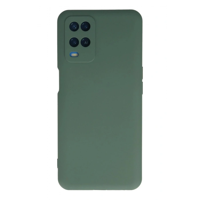 HarmonyAura  Oppo A54 4g Kılıf Nano Içi Kadife Silikon - Koyu Yeşil