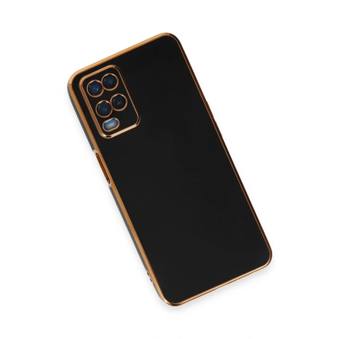 HarmonyAura  Oppo A54 4g Kılıf Volet Silikon - Siyah