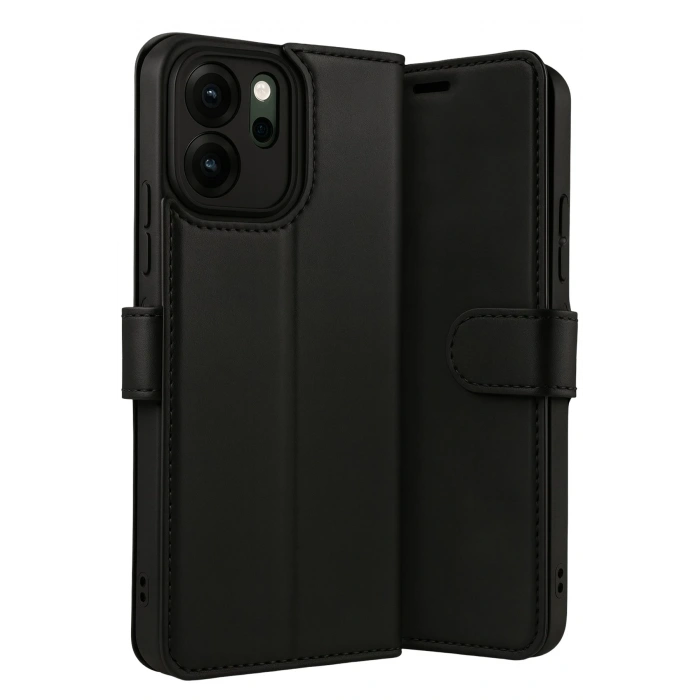 HarmonyAura Oppo Reno 14F Trend S Plus Kapaklı Kılıf - Siyah