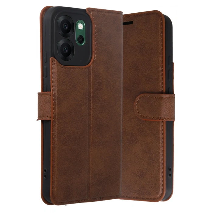 HarmonyAura Oppo Reno 14F Trend S Plus Kapaklı Kılıf - Taba