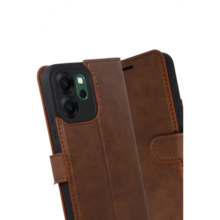 HarmonyAura Oppo Reno 14F Trend S Plus Kapaklı Kılıf - Taba