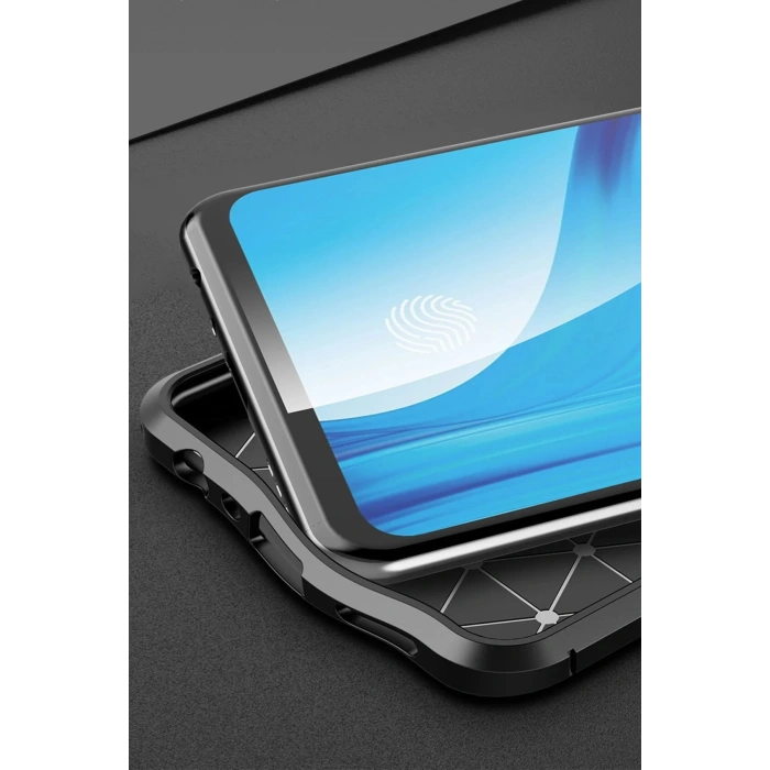 HarmonyAura  Oppo Reno 4 Lite Kılıf Auto Focus Kapak - Siyah