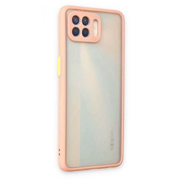 HarmonyAura  Oppo Reno 4 Lite Kılıf Montreal Silikon Kapak - Pembe