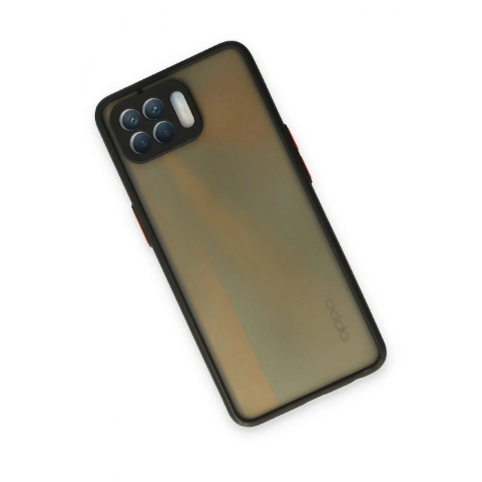 HarmonyAura  Oppo Reno 4 Lite Kılıf Montreal Silikon Kapak - Siyah