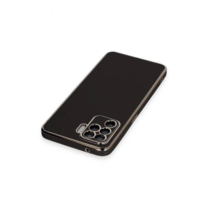 HarmonyAura  Oppo Reno 5 Lite Kılıf Volet Silikon - Siyah