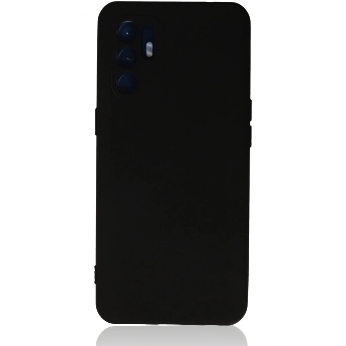 HarmonyAura  Oppo Reno 6 Kılıf Nano Içi Kadife Silikon - Siyah