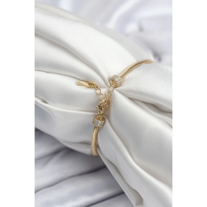 HarmonyAura Pirinç VIP Seri Gold Renk Kutup Yıldızı Model Kadın Bileklik