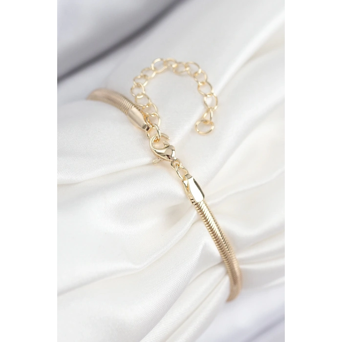 HarmonyAura Pirinç Zirkon Taşlı Yıldız Model Gold Renk Kadın Bileklik