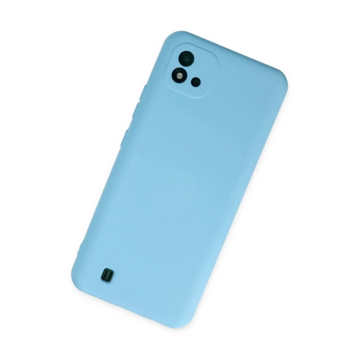 HarmonyAura  Realme C11 2021 Kılıf Nano Içi Kadife Silikon - Mavi