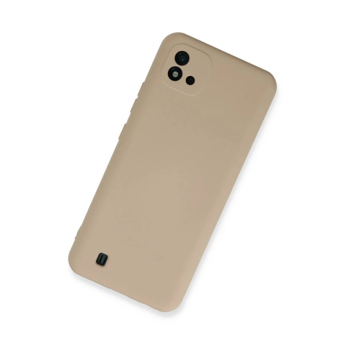 HarmonyAura  Realme C11 2021 Kılıf Nano Içi Kadife Silikon - Pudra