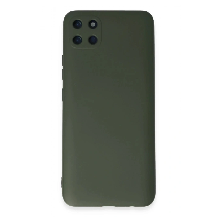 HarmonyAura  Realme C11 Kılıf Nano Içi Kadife Silikon - Koyu Yeşil