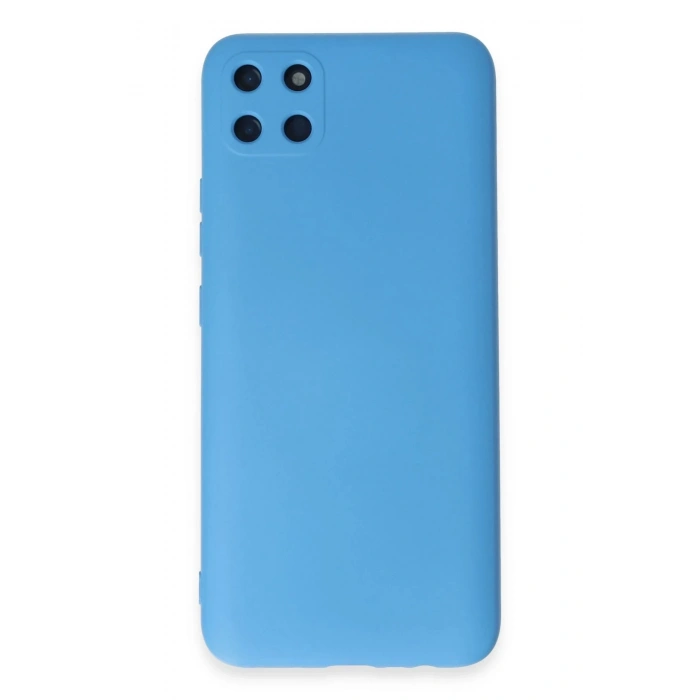HarmonyAura  Realme C11 Kılıf Nano Içi Kadife Silikon - Mavi