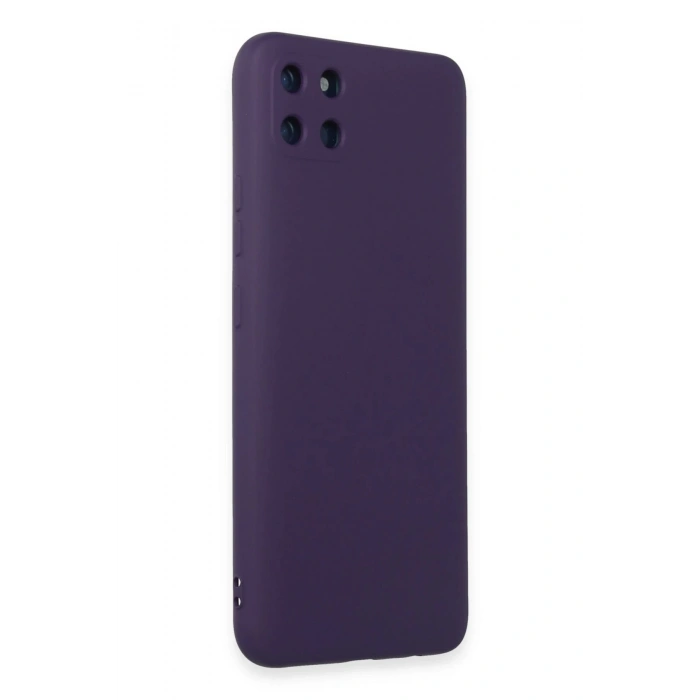 HarmonyAura  Realme C11 Kılıf Nano Içi Kadife Silikon - Mor