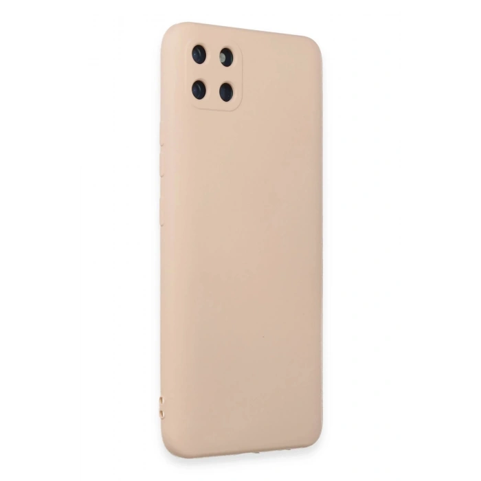 HarmonyAura  Realme C11 Kılıf Nano Içi Kadife Silikon - Pudra