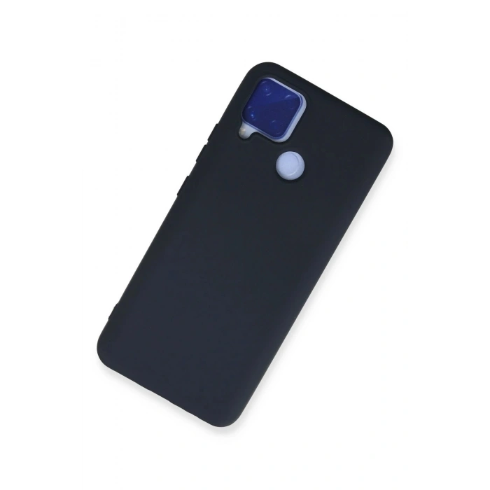 HarmonyAura  Realme C15 Kılıf Nano Içi Kadife Silikon - Lacivert