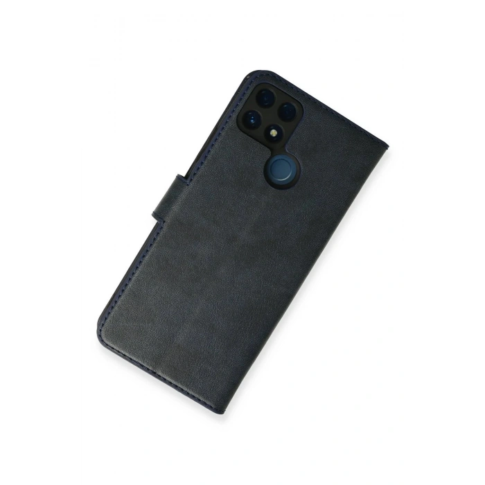 HarmonyAura  Realme C25 Kılıf Trend S Plus Kapaklı Kılıf - Lacivert