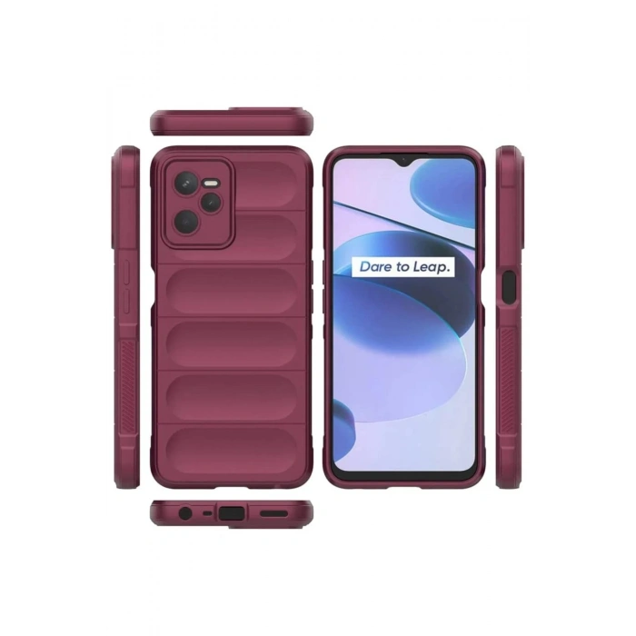 HarmonyAura  Realme C35 Kılıf Optimum Silikon - Bordo