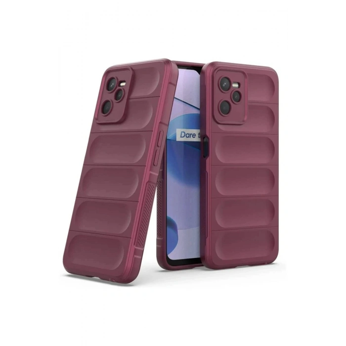 HarmonyAura  Realme C35 Kılıf Optimum Silikon - Bordo