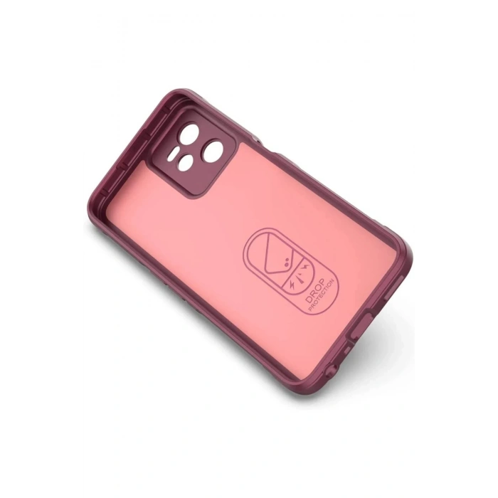 HarmonyAura  Realme C35 Kılıf Optimum Silikon - Bordo