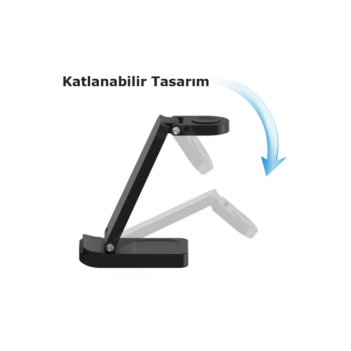 HarmonyAura  S90 4in1 Kablosuz Şarj Masaüstü Set - Siyah