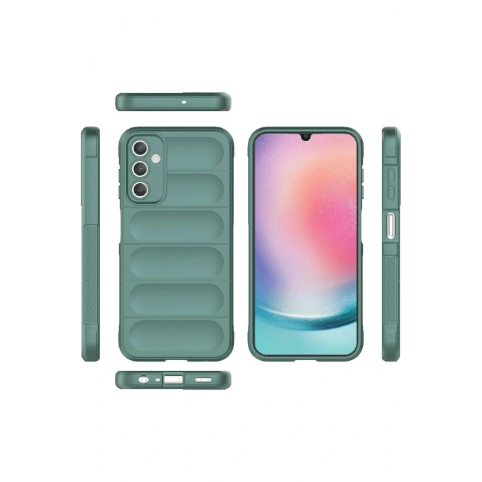 HarmonyAura  Samsung A36 Kılıf Optimum Silikon - Koyu Yeşil