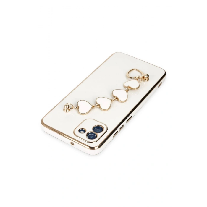 HarmonyAura  Samsung Galaxy A03 Kılıf Esila Silikon - Beyaz