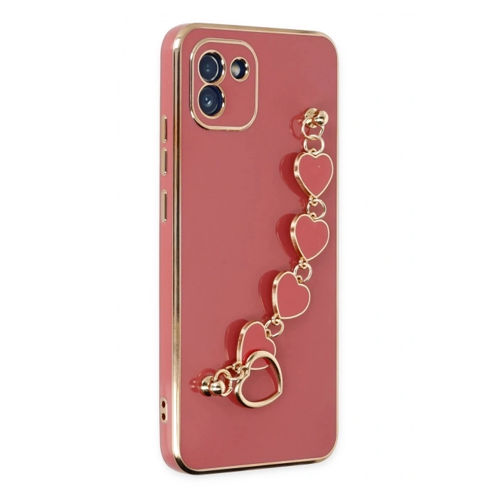 HarmonyAura  Samsung Galaxy A03 Kılıf Esila Silikon - Kırmızı