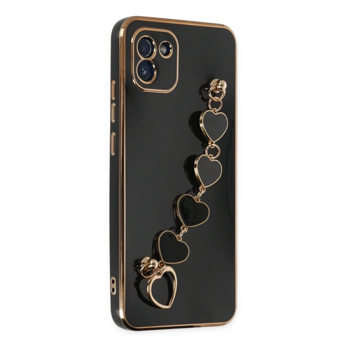 HarmonyAura  Samsung Galaxy A03 Kılıf Esila Silikon - Siyah