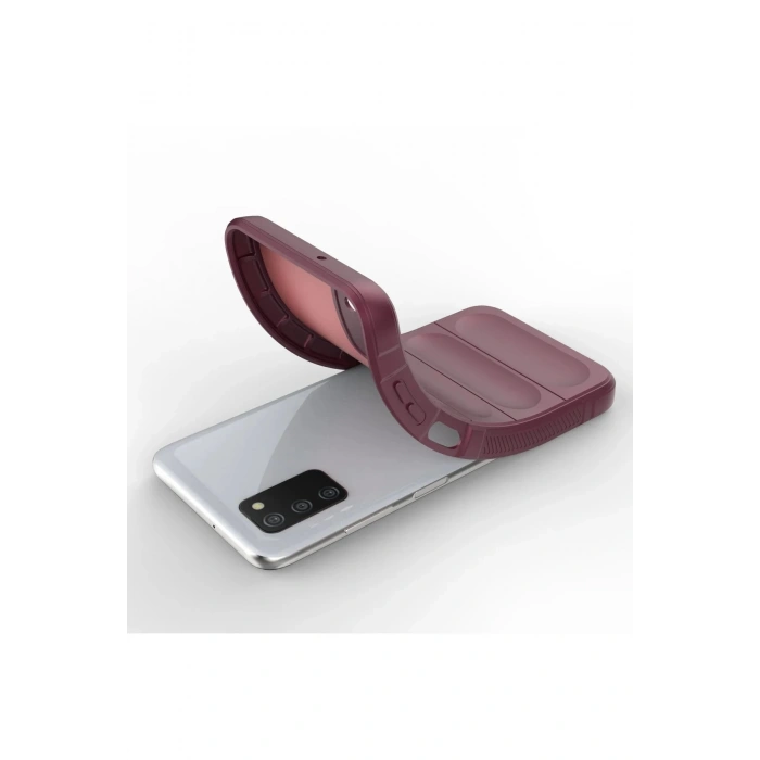 HarmonyAura  Samsung Galaxy A03s Kılıf Optimum Silikon - Bordo