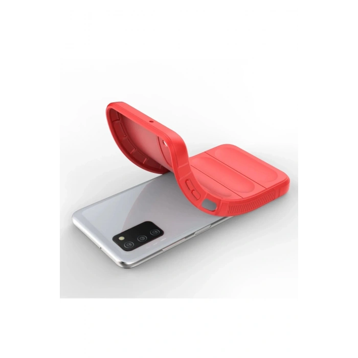 HarmonyAura  Samsung Galaxy A03s Kılıf Optimum Silikon - Kırmızı